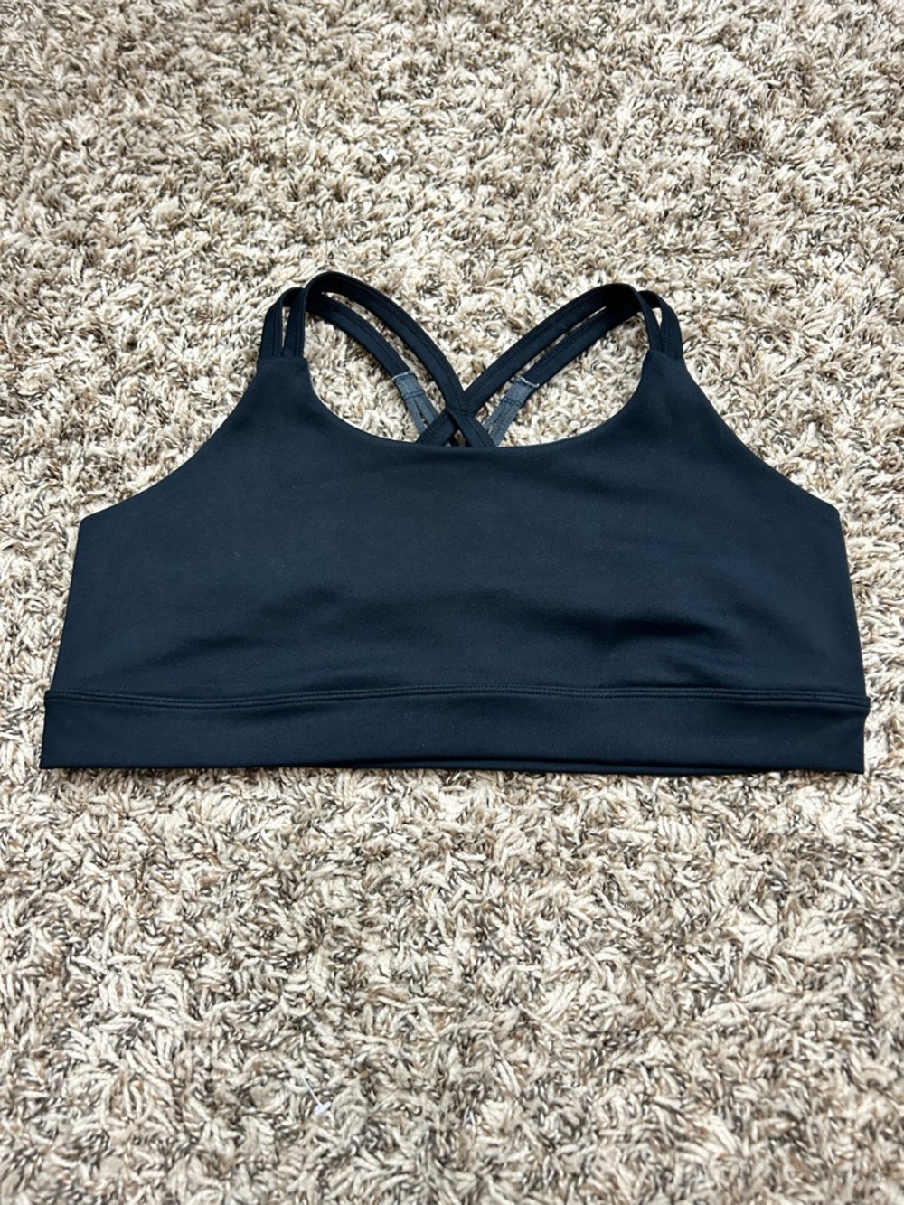 Freely Black Strappy Sports Bra Sz XL